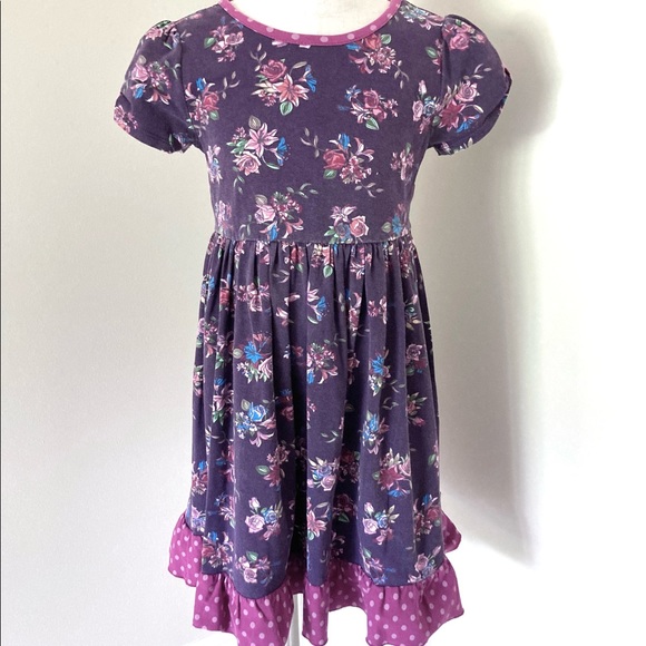 Matilda Jane Purple Floral World of Wonder A-Line Dress Size 8 - Picture 4 of 8